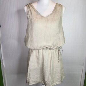 Valentina Naldi 100% Linen Italy Old Money Quiet Luxury Mini Dress Medium